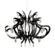 Slamp Hängeleuchte Lillibet Schwarz mit eleganten Kristallen und radialer Struktur.
