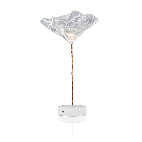 Slamp LED Akku-Tischlampe Lafleur Prisma in Blumenform mit Kupferdraht und modernem Design.