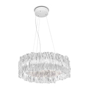 Slamp LED Hängelampe Accordeon Ø 57cm in Prisma/Weiß, skulpturale Pendelleuchte mit gefälteltem Design