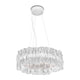 Slamp LED Hängelampe Accordeon Ø 57cm in modernem Design mit unregelmäßiger, transparenter Oberfläche.