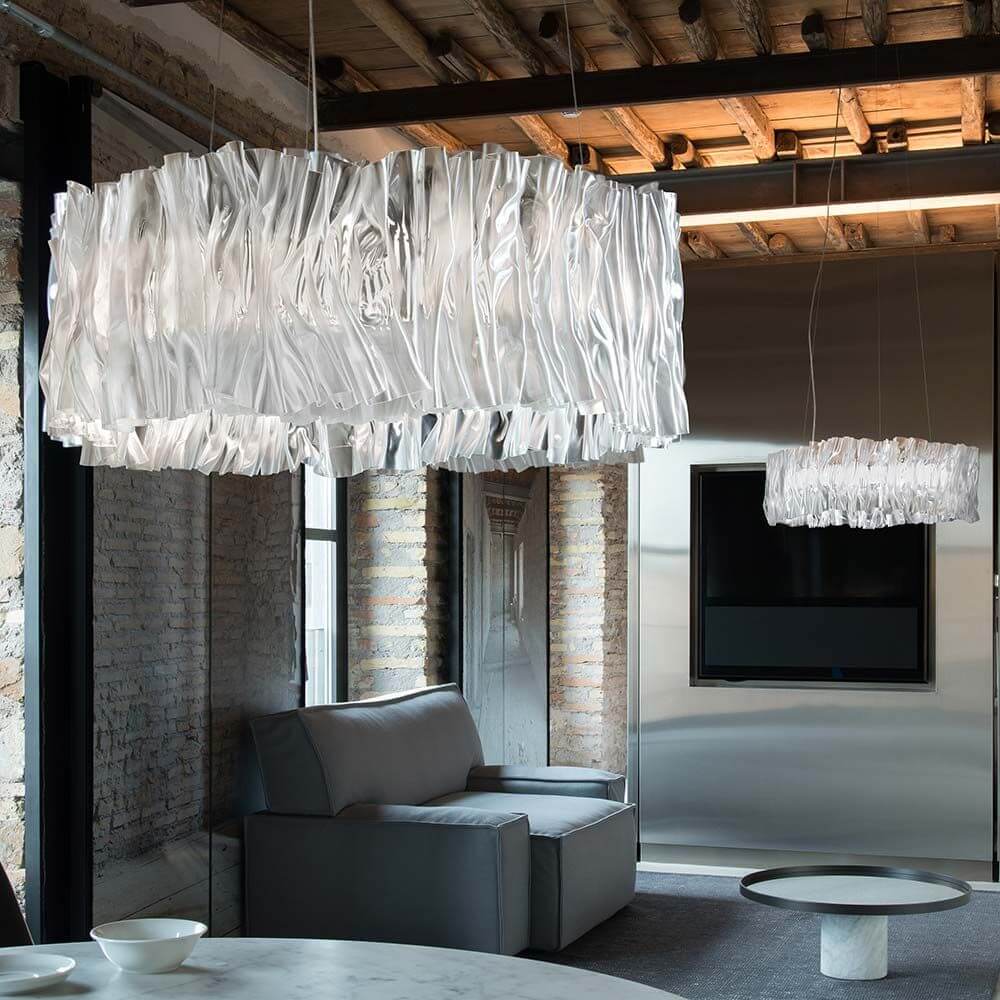 Slamp LED Hängelampe Accordeon Ø 57cm in modernem Raumdesign mit elegantem Licht.