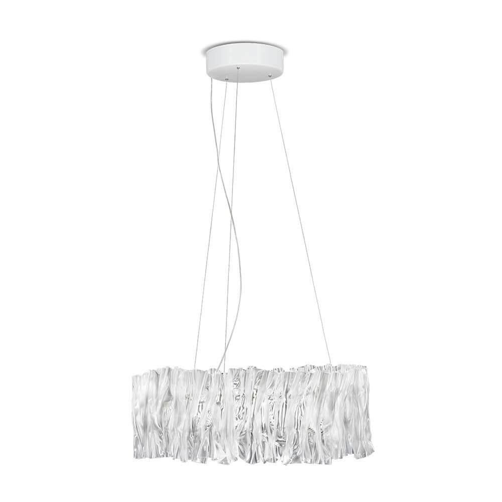Slamp LED Hängelampe Accordeon Ø 57cm mit modernem, plissiertem Design in transparentem Material.