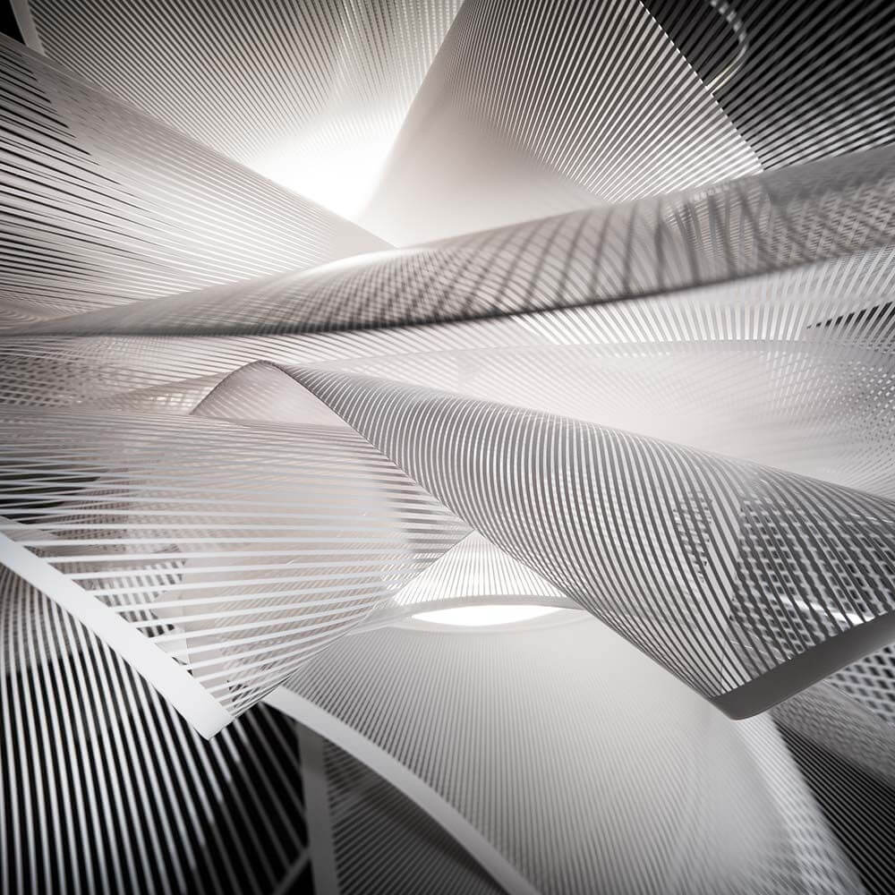 Detailansicht der Slamp LED Hängelampe La Belle Etoile aus filigranen Linien und elegantem Design.