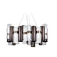 Slamp LED Hängelampe La Lollo Large 5000lm 2700K Anthrazit, Weiß in stilvollem Design mit farbigen Zylindern.