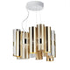 Slamp La Lollo Medium Hängelampe 2500lm 2700K Gold mit elegantem Design und bunten Akzenten.
