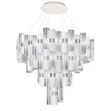 Slamp LED Hängelampe La Lollona 4 mit 100 cm Durchmesser und 100 Zylindern, inspiriert von den 50er Jahren.