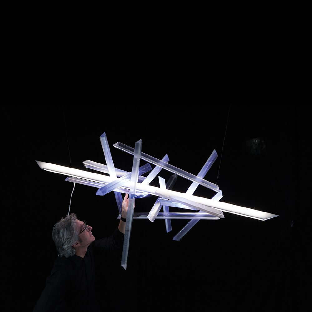 Slamp LED Hängelampe La Traviata Lichtskulptur, moderne Lichtinstallation in einzigartigem Design.