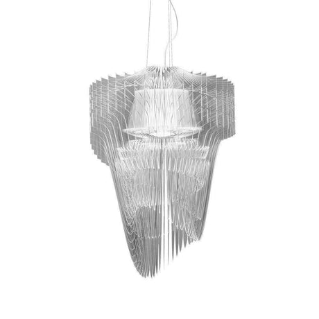 Slamp LED Hängeleuchte Aria Small 3500lm 2700K Transparent in eleganter, dynamischer Gestaltung.