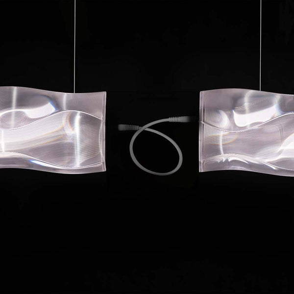 Slamp LED Hängeleuchte Hugo Architectural System 24V in modernem Design mit transparenten Lampenschirmen.