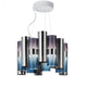 Slamp LED Hängeleuchte La Lollo Medium 2500lm 2700K Gradient mit farbigen Zylindern und modernem Design.