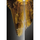 Slamp LED Pendelleuchte Aria Small 3500lm 2700K Gold mit dynamischer Beleuchtungsarchitektur in Metallic-Gold.