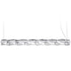 Slamp LED-Pendelleuchte Hugo aus Lentiflex-Kunststoff horizontal in modernem Design.