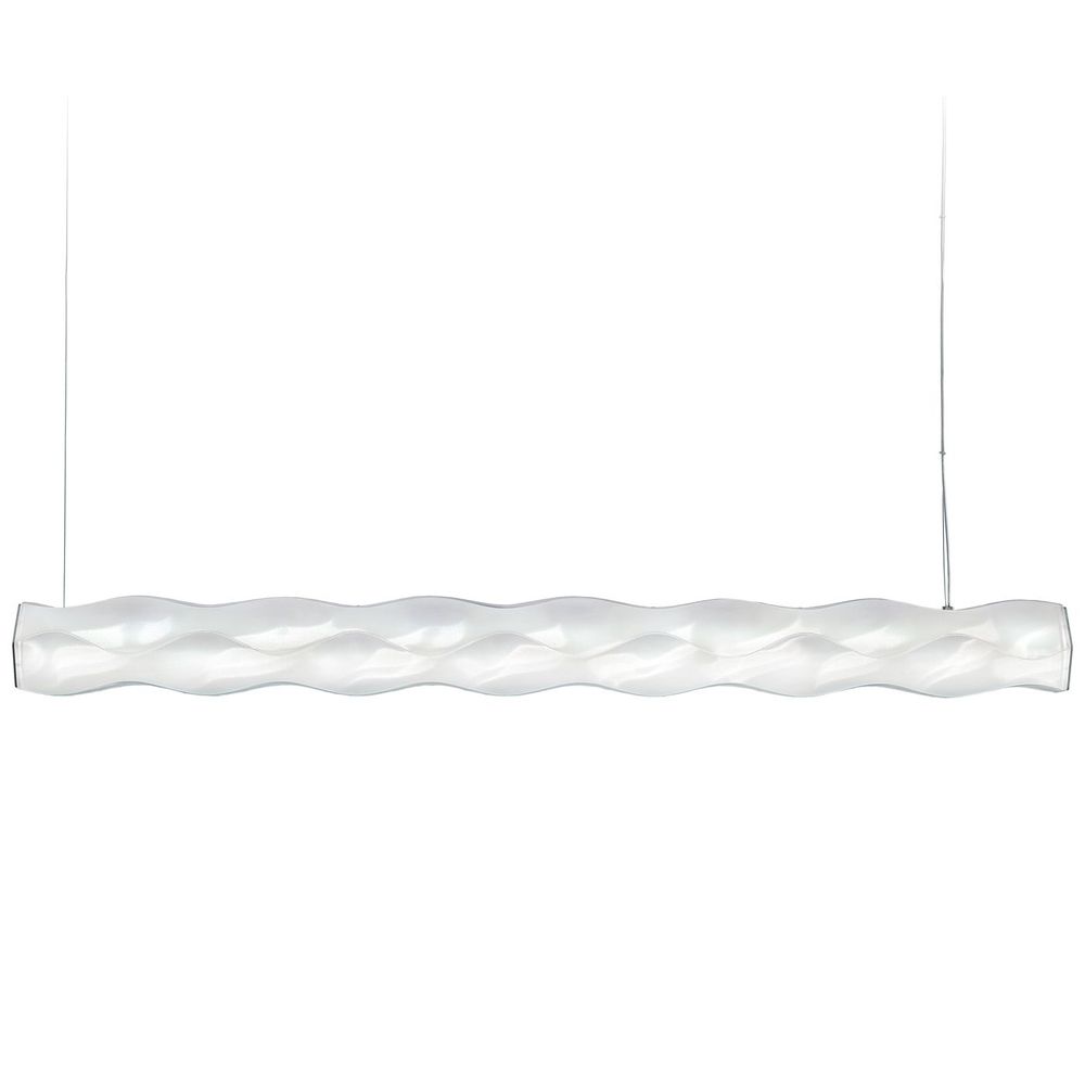 Lampa wisząca LED Slamp Hugo wykonana z poziomego tworzywa sztucznego Lentiflex