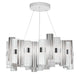 Slamp LED Pendelleuchte La Lollo Large 5000lm 2700K Weiß mit elegantem Design und mehrfarbigen Zylindern.