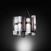 Klap LED La Lollo Medium pendel 2500lm 2700K antracit, hvid i elegant design med buede former.