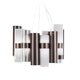 Slamp LED Pendelleuchte La Lollo Medium 2500lm 2700K Anthrazit, Weiß - moderne Leuchte im Design der 50er Jahre.