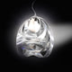 Slamp Pendelleuchte Goccia Prisma Transparent mit flüssigen Formen und Lichtreflexen.
