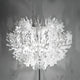 Slamp Stehlampe Fiorella in Weiß, Blumendesign mit kunstvollen Details und Lichtreflexionen.