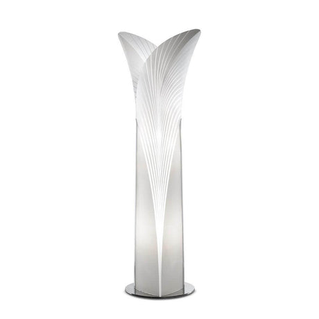 Lampada da terra Slamp Las Palmas Extra Large Bianca con design elegante e tridimensionale in Opalflex.