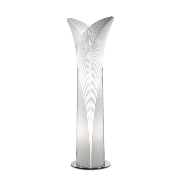 Slamp Stehlampe Las Palmas Extra Large Weiß, skulpturale weiße Stehleuchte in Palmenform aus Opalflex
