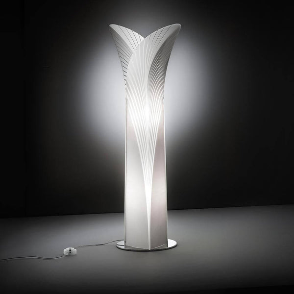 Slamp Stehlampe Las Palmas Extra Large Weiß - skulpturale Stehleuchte in Palme-Form aus Opalflex