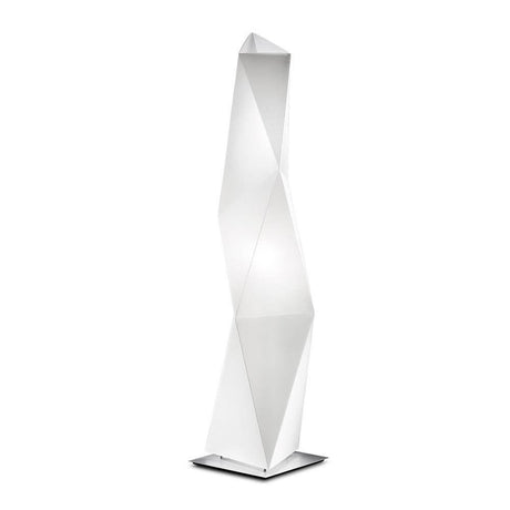Lampada da terra Slamp Diamond Large Bianca - elegante lampada da terra geometrica in bianco, ispirata a Brancusi.