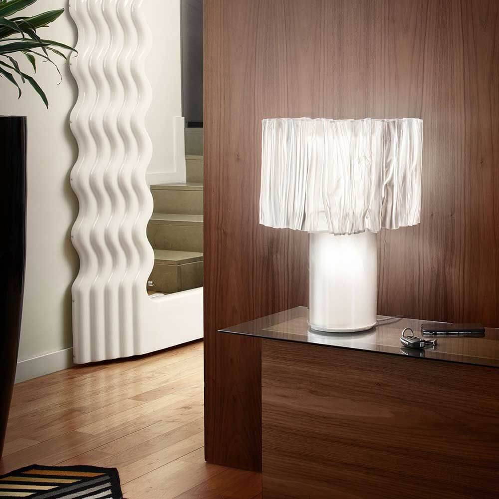 Slamp Tischlampe Accordéon Weiß/Transparent