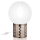 Slamp Tischlampe Atmosfera in Metallic-Version mit runder Glasleuchte und modernem Design.