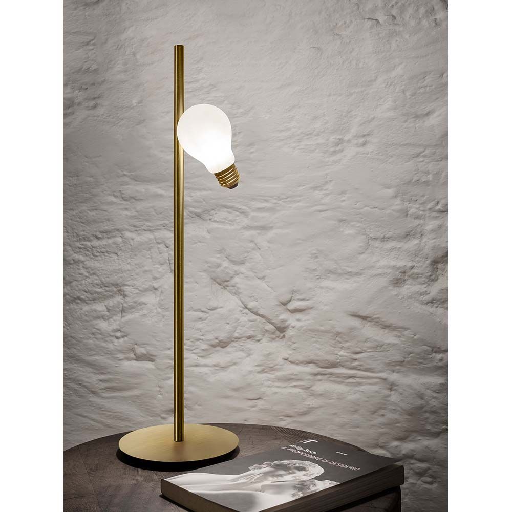 Slamp lampe de table Idea avec ampoule LED laiton mat