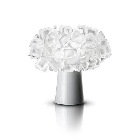 Slamp bordslampa Clizia Vit med batteri - elegant lampa i molnform med transparenta element.