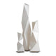 Slamp Tischleuchte Diamond Medium Weiß in geometrischem Design, inspiriert von Brancusi.