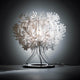 Slamp Tischleuchte Fiorella 370lm 2800K Weiß mit blütenartigen Details und sanftem Licht.