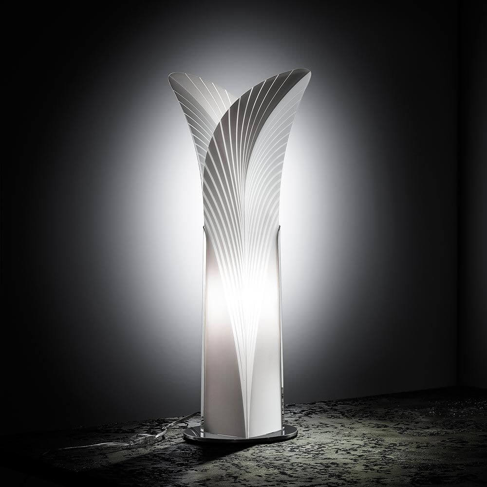 Szlam lampa stołowa las palmas mały biały