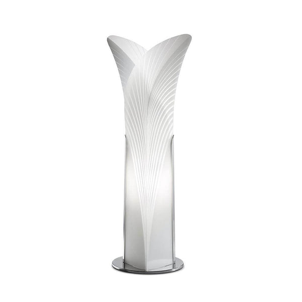 Slamp Tischleuchte Las Palmas Small Weiß mit elegantem Design und dreidimensionaler Opalflex®-Form.