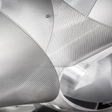 Detailaufnahme der Lentiflex®-Elemente der Slamp Fabula Lampenserie in transparentem Design.