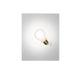 Slamp Wandlampe Idea Glühbirne auf hellem Hintergrund, elegante Glühbirne mit Messingfassung.