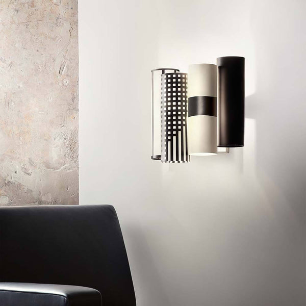 Slamp Wandlampe La Lollo Applique, dekorative Zylinder-Wandleuchte im 1950er-Jahre-Design