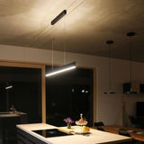 Slim LED Pendant Light Dimmable 3040lm Up&amp;Down Black