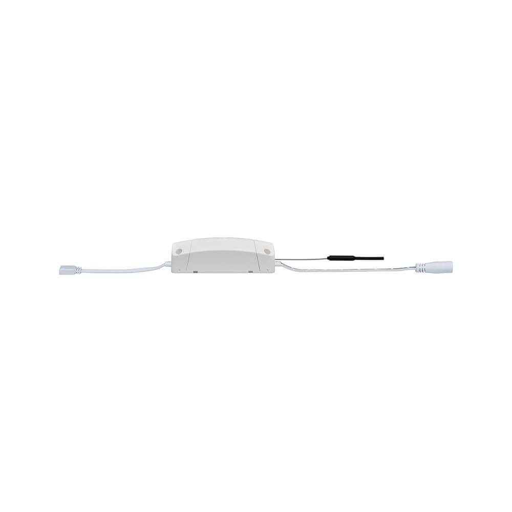 SmartHome ZB YourLED RGB Controller max. 60W 12V DC Weiß Grau von oben mit Anschlusskabeln.