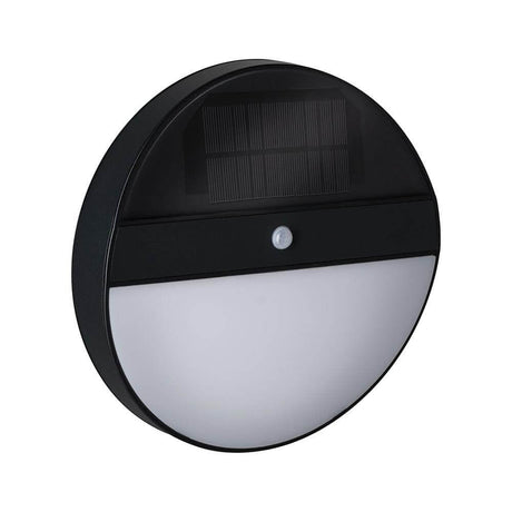 Solar LED Außenwandleuchte Elios Sensor Anthrazit IP44 mit Bewegungsmelder und Solarpanel.