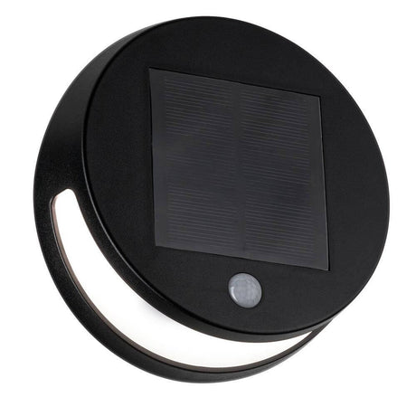 Solar LED Helena outdoor wall light motion sensor anthracite with solar panel and motion sensor.