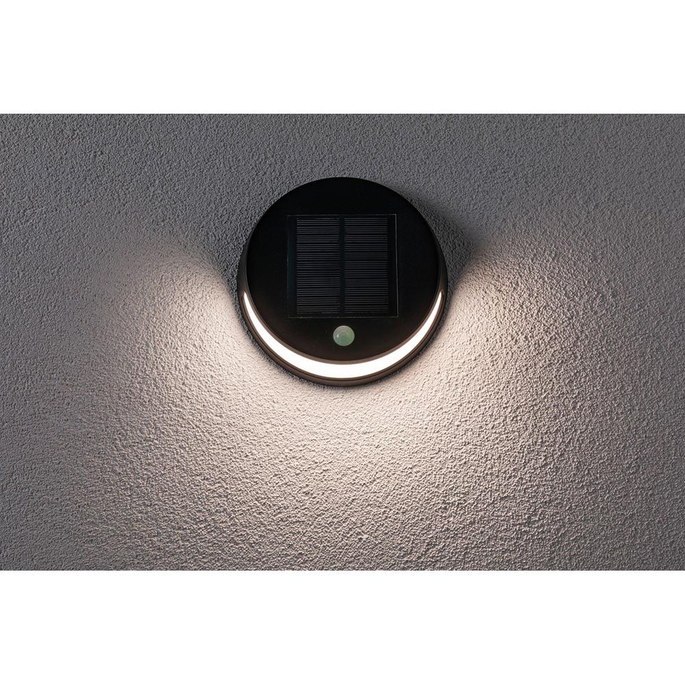 Solar LED outdoor wall light Helena motion sensor anthracite