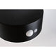 Solar LED Außenwandleuchte Eileen Sensor Schwarz - Deckel mit Solarpanel und Bewegungsmelder.