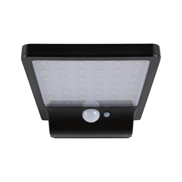 LED Solar Außenwandleuchte Solveig inkl. Bewegungssensor in Schwarz mit Solartechnik und Sensor für Außenbereiche