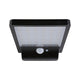 LED Solar-Wandleuchte Solveig in Schwarz mit Bewegungssensor, ideal für die Außenbeleuchtung.