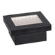 Solar LED Bodeneinbauleuchte Domenic, quadratisch, schwarz, mit diffusem Licht für Gartenweg- und Terrassenbeleuchtung.