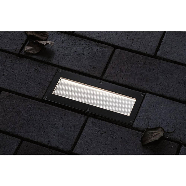 Solar LED Bodeneinbauleuchte Domenic Rechteckig Schwarz IP67 für Wege, Einfahrten und Terrassen