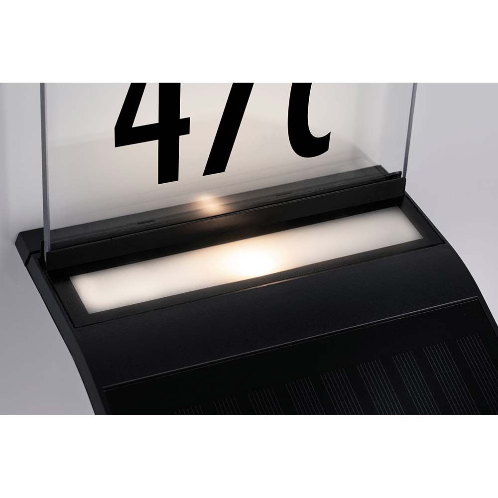 Solar Led House Number Yoko IP44 3000K Motion Detector Anthracite