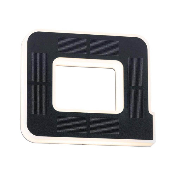 LED Solar Hausnummernleuchte Buchstabe A Schwarz, schwarze Solar-Hausnummernleuchte mit warmweißem Licht, IP44