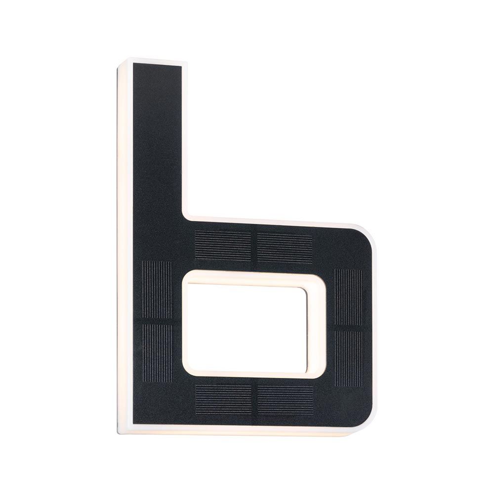 Solar LED House Number Light Letter B Black